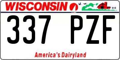 WI license plate 337PZF