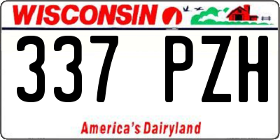 WI license plate 337PZH