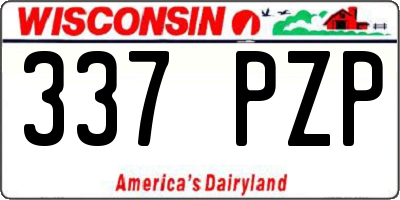 WI license plate 337PZP
