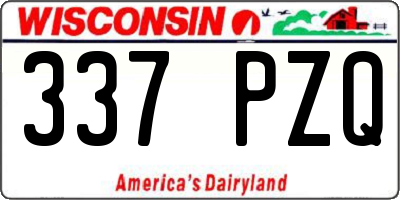 WI license plate 337PZQ