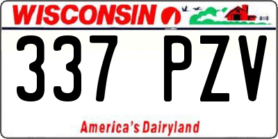 WI license plate 337PZV