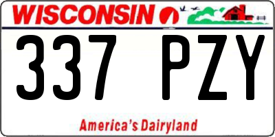 WI license plate 337PZY