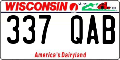 WI license plate 337QAB