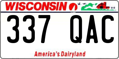 WI license plate 337QAC