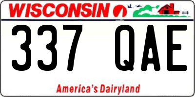 WI license plate 337QAE