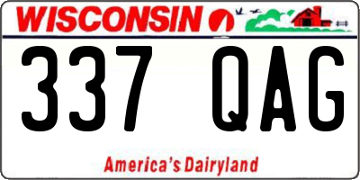 WI license plate 337QAG