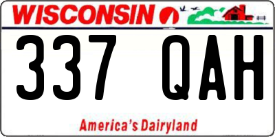 WI license plate 337QAH
