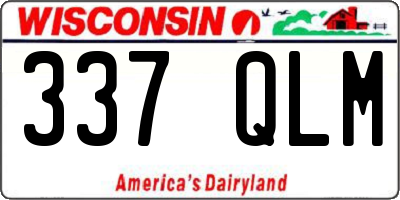 WI license plate 337QLM