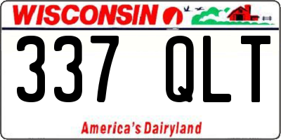 WI license plate 337QLT