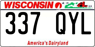 WI license plate 337QYL
