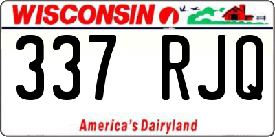 WI license plate 337RJQ