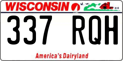 WI license plate 337RQH