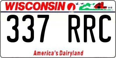 WI license plate 337RRC