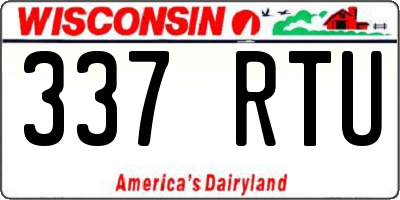 WI license plate 337RTU