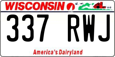 WI license plate 337RWJ