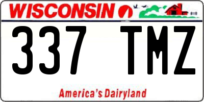 WI license plate 337TMZ