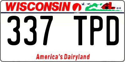 WI license plate 337TPD