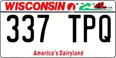 WI license plate 337TPQ