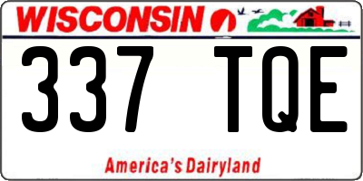WI license plate 337TQE