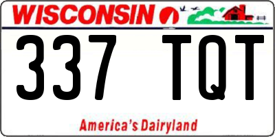 WI license plate 337TQT