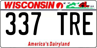 WI license plate 337TRE