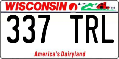 WI license plate 337TRL