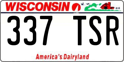 WI license plate 337TSR