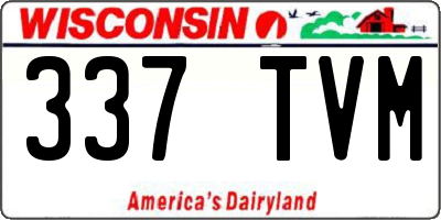 WI license plate 337TVM
