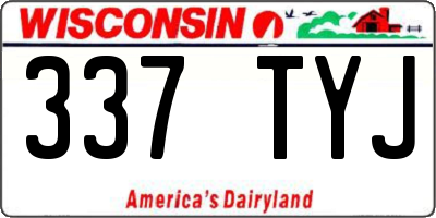 WI license plate 337TYJ