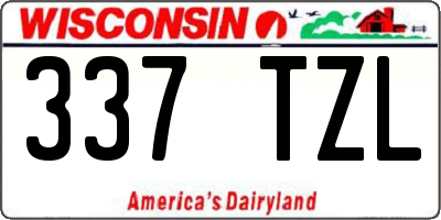 WI license plate 337TZL