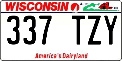 WI license plate 337TZY