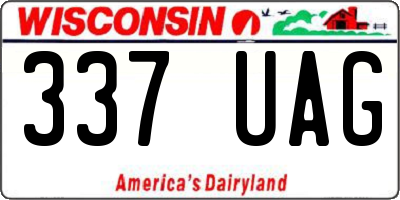 WI license plate 337UAG