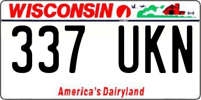 WI license plate 337UKN