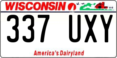 WI license plate 337UXY