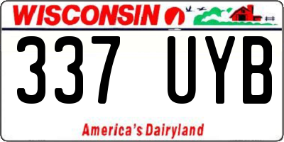 WI license plate 337UYB