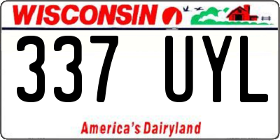WI license plate 337UYL