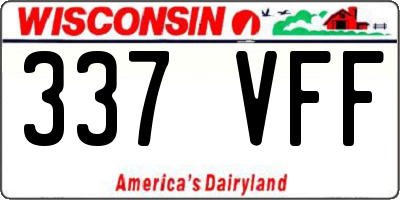WI license plate 337VFF