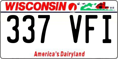 WI license plate 337VFI