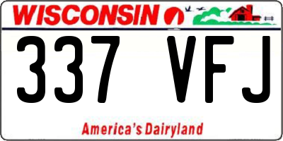 WI license plate 337VFJ