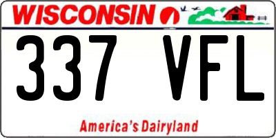 WI license plate 337VFL