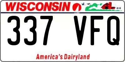WI license plate 337VFQ