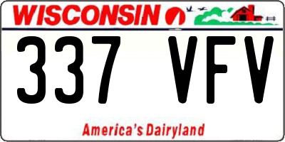 WI license plate 337VFV