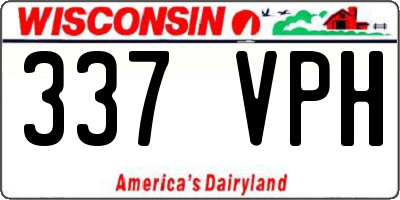 WI license plate 337VPH