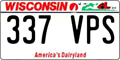 WI license plate 337VPS