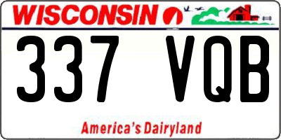 WI license plate 337VQB