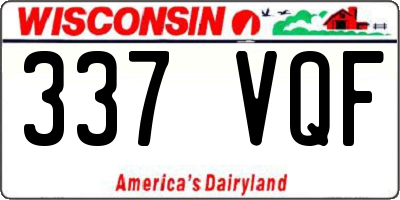 WI license plate 337VQF
