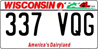 WI license plate 337VQG