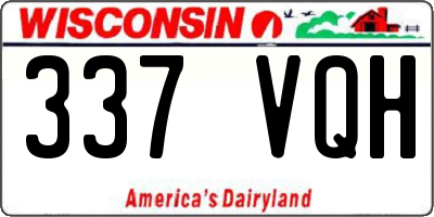 WI license plate 337VQH