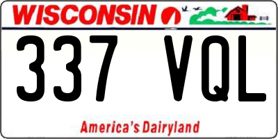WI license plate 337VQL