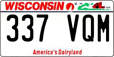 WI license plate 337VQM